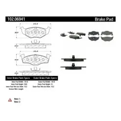 Centric 102.06941 - C-Tek Semi-Metallic Brake Pads With Shims 10 Centric 102.06941 - C-Tek Semi-Metallic Brake Pads With Shims -Performance Parts shop 102.06941 catalog 9683