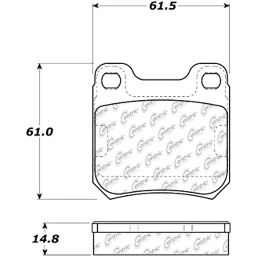 Centric 102.07090 - C-Tek Semi-Metallic Brake Pads With Shims 4 Centric 102.07090 - C-Tek Semi-Metallic Brake Pads With Shims - Image 4