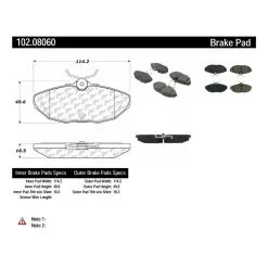 Centric 102.08060 - C-Tek Semi-Metallic Brake Pads With Shims 10 Centric 102.08060 - C-Tek Semi-Metallic Brake Pads With Shims -Performance Parts shop 102.08060 catalog 56e7