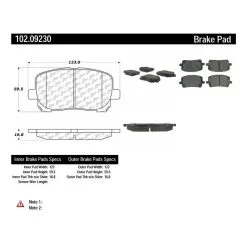 Centric 102.09230 - C-Tek Semi-Metallic Brake Pads With Shims -Performance Parts shop 102.09230 catalog 937f