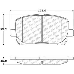 Centric 102.09230 - C-Tek Semi-Metallic Brake Pads With Shims -Performance Parts shop 102.09230 drawing 86bc