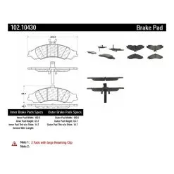 Centric 102.10430 - C-Tek Semi-Metallic Brake Pads With Shims 10 Centric 102.10430 - C-Tek Semi-Metallic Brake Pads With Shims -Performance Parts shop 102.10430 catalog 2458