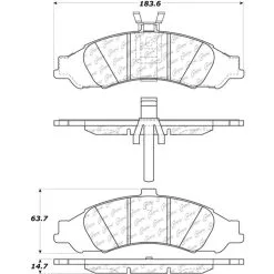 Centric 102.10430 - C-Tek Semi-Metallic Brake Pads With Shims 9 Centric 102.10430 - C-Tek Semi-Metallic Brake Pads With Shims -Performance Parts shop 102.10430 drawing 40bd