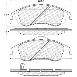 Centric 102.10740 - C-Tek Semi-Metallic Brake Pads With Shims 9 Centric 102.10740 - C-Tek Semi-Metallic Brake Pads With Shims -Performance Parts shop 102.10740 drawing 7d61