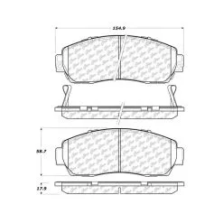 Centric 102.10890 - C-Tek Semi-Metallic Brake Pads With Shims -Performance Parts shop 102.10890 drawing 43c4