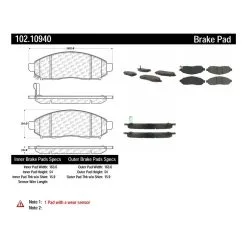 Centric 102.10940 - C-Tek Semi-Metallic Brake Pads With Shims 12 Centric 102.10940 - C-Tek Semi-Metallic Brake Pads With Shims -Performance Parts shop 102.10940 catalog 3b79