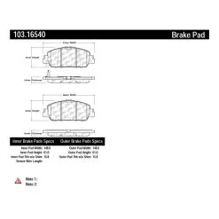 Centric 103.16540 - C-Tek Ceramic Brake Pads With Shims 10 Centric 103.16540 - C-Tek Ceramic Brake Pads With Shims -Performance Parts shop 103.16540 catalog be98