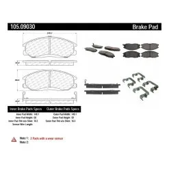 Centric 105.09030 - Posi Quiet Ceramic Brake Pads With Shims And Hardware -Performance Parts shop 105.09030 catalog f0a0