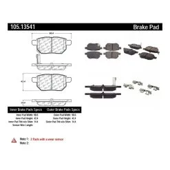 308.13541 - StopTech Street Brake Pads With Shims And Hardware -Performance Parts shop 105.13541 catalog 0762