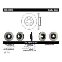 120.39016 - Centric Premium Brake Rotor -Performance Parts shop 120.39016 catalog a6d6