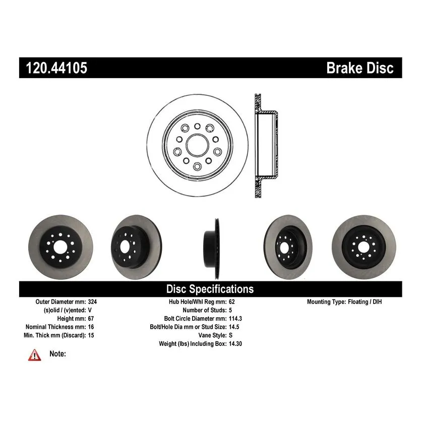 120.44105 - Centric Premium Brake Rotor 7 120.44105 - Centric Premium Brake Rotor - Image 7