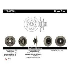 120.45008 - Centric Premium Brake Rotor -Performance Parts shop 120.45008 catalog cb1e