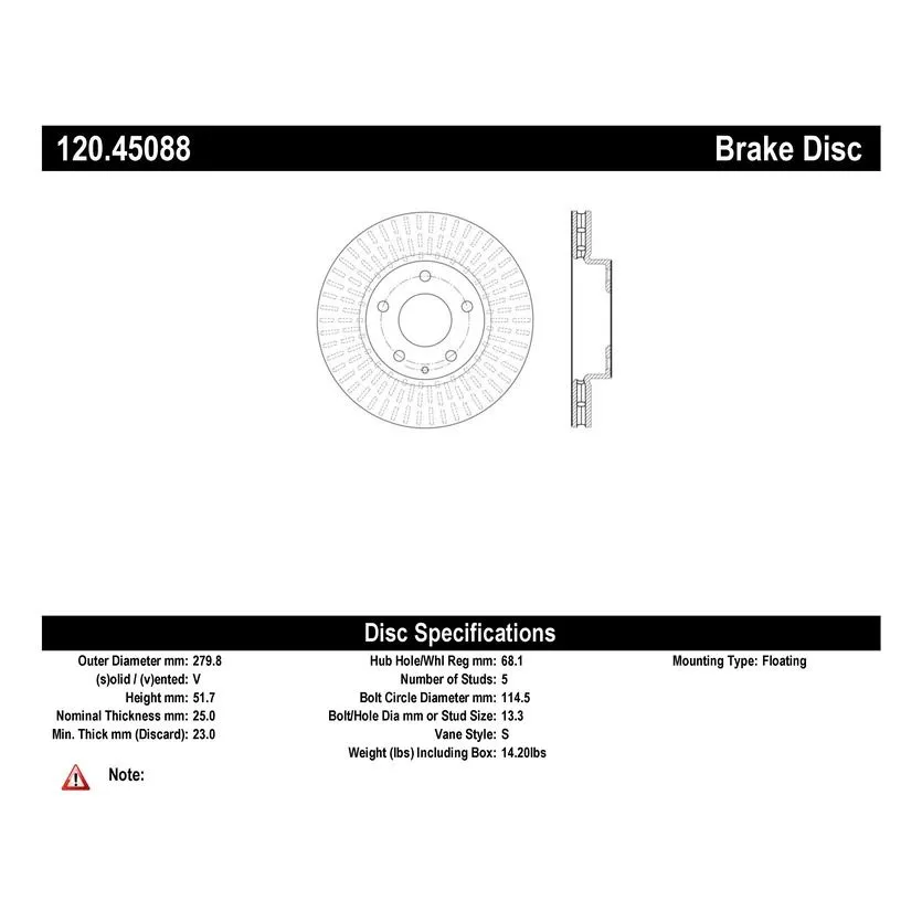 120.45088 - Centric Premium Brake Rotor 7 120.45088 - Centric Premium Brake Rotor - Image 7