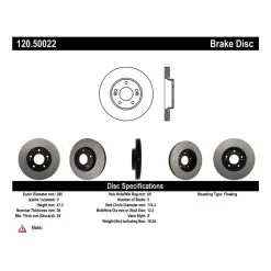 120.50022 - Centric Premium Brake Rotor -Performance Parts shop 120.50022 catalog b925