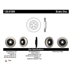 120.61089 - Centric Premium Brake Rotor -Performance Parts shop 120.61089 catalog f732