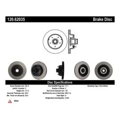 120.62035 - Centric Premium Brake Rotor -Performance Parts shop 120.62035 catalog 50dd