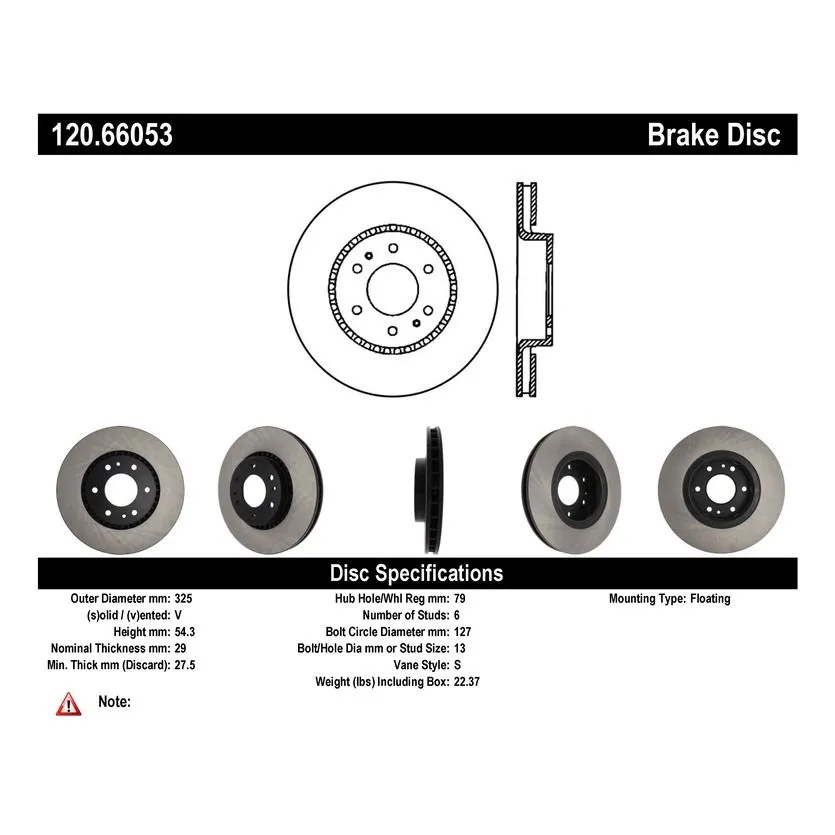 120.66053 - Centric Premium Brake Rotor 7 120.66053 - Centric Premium Brake Rotor - Image 7