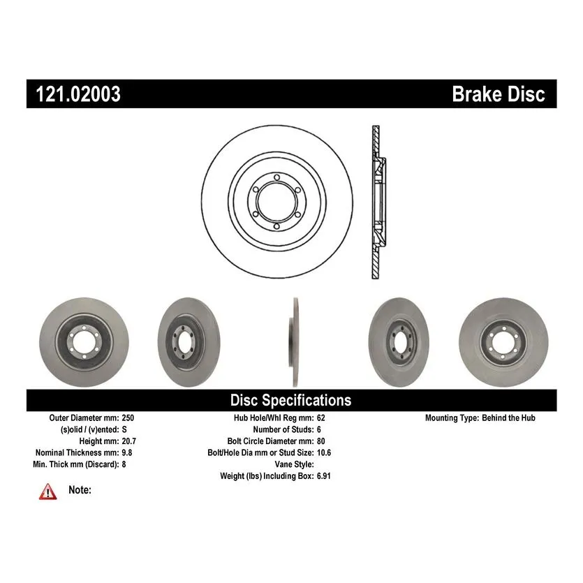 Centric 121.02003 - C-Tek Standard Brake Rotor 7 Centric 121.02003 - C-Tek Standard Brake Rotor - Image 7