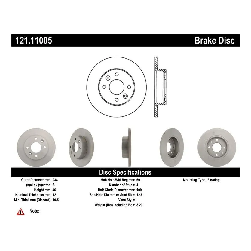 Centric 121.11005 - C-Tek Standard Brake Rotor 7 Centric 121.11005 - C-Tek Standard Brake Rotor - Image 7