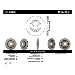 Centric 121.20020 - C-Tek Standard Brake Rotor -Performance Parts shop 121.20020 catalog a567
