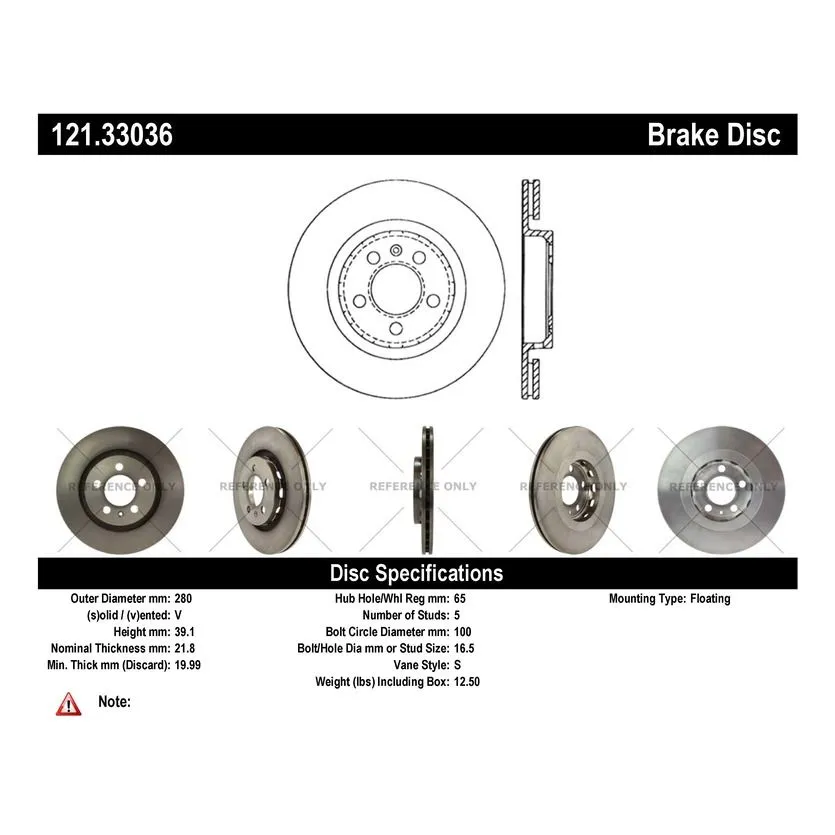 Centric 121.33036 - C-Tek Standard Brake Rotor 7 Centric 121.33036 - C-Tek Standard Brake Rotor - Image 7