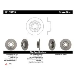 Centric 121.33135 - C-Tek Standard Brake Rotor -Performance Parts shop 121.33135 catalog 4c84