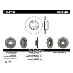 Centric 121.34043 - C-Tek Standard Brake Rotor -Performance Parts shop 121.34043 catalog 9e8c
