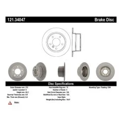 Centric 121.34047 - C-Tek Standard Brake Rotor -Performance Parts shop 121.34047 catalog 397d