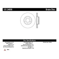Centric 121.34058 - C-Tek Standard Brake Rotor 13 Centric 121.34058 - C-Tek Standard Brake Rotor -Performance Parts shop 121.34058 catalog 7583