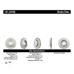 Centric 121.34166 - C-Tek Standard Brake Rotor -Performance Parts shop 121.34166 catalog e644