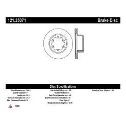 Centric 121.35071 - C-Tek Standard Brake Rotor -Performance Parts shop 121.35071 catalog b9e6