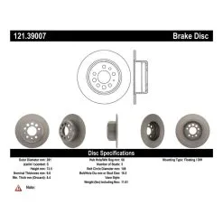 Centric 121.39007 - C-Tek Standard Brake Rotor -Performance Parts shop 121.39007 catalog 2a25