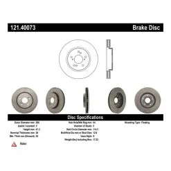 Centric 121.40073 - C-Tek Standard Brake Rotor -Performance Parts shop 121.40073 catalog 5c9d