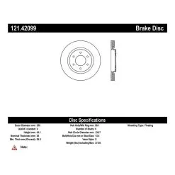 Centric 121.42099 - C-Tek Standard Brake Rotor -Performance Parts shop 121.42099 catalog f814