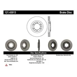 Centric 121.43013 - C-Tek Standard Brake Rotor -Performance Parts shop 121.43013 catalog 962b