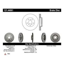 Centric 121.44061 - C-Tek Standard Brake Rotor -Performance Parts shop 121.44061 catalog 48f5