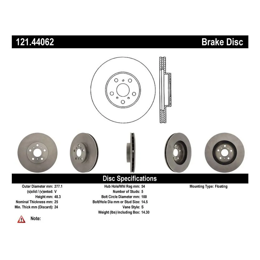 Centric 121.44062 - C-Tek Standard Brake Rotor 7 Centric 121.44062 - C-Tek Standard Brake Rotor - Image 7