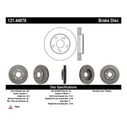 Centric 121.44078 - C-Tek Standard Brake Rotor -Performance Parts shop 121.44078 catalog 3d12