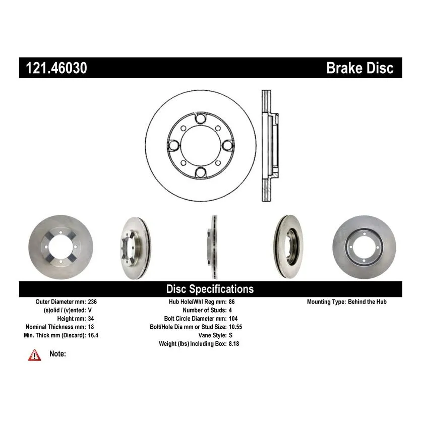Centric 121.46030 - C-Tek Standard Brake Rotor 7 Centric 121.46030 - C-Tek Standard Brake Rotor - Image 7