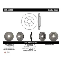 Centric 121.46031 - C-Tek Standard Brake Rotor -Performance Parts shop 121.46031 catalog 7385