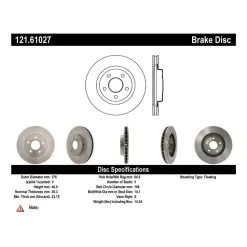 Centric 121.61027 - C-Tek Standard Brake Rotor -Performance Parts shop 121.61027 catalog a3a0