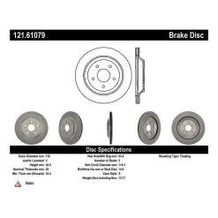 Centric 121.61079 - C-Tek Standard Brake Rotor -Performance Parts shop 121.61079 catalog f889