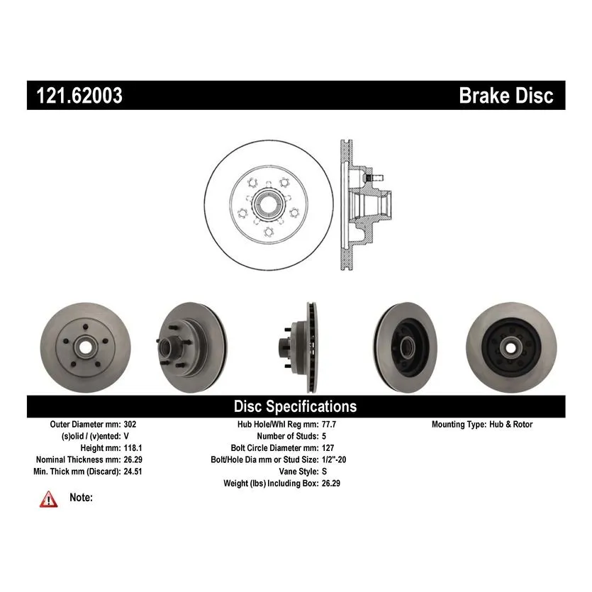 Centric 121.62003 - C-Tek Standard Brake Rotor 7 Centric 121.62003 - C-Tek Standard Brake Rotor - Image 7
