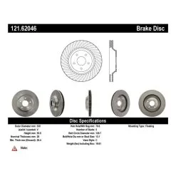 Centric 121.62046 - C-Tek Standard Brake Rotor -Performance Parts shop 121.62046 catalog 2e2b