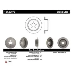 Centric 121.63070 - C-Tek Standard Brake Rotor -Performance Parts shop 121.63070 catalog 00d9