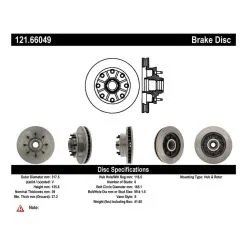 Centric 121.66049 - C-Tek Standard Brake Rotor -Performance Parts shop 121.66049 catalog 4e55