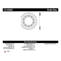 Centric 121.83020 - C-Tek Standard Brake Rotor -Performance Parts shop 121.83020 catalog b171