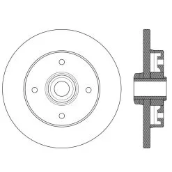 Centric 121.99086 - C-Tek Standard Brake Rotor -Performance Parts shop 121.99086 drawing c040
