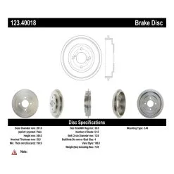Centric 123.40018 - C-Tek Standard Brake Drum -Performance Parts shop 123.40018 catalog 44eb