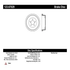 Centric 123.67029 - C-Tek Standard Brake Drum -Performance Parts shop 123.67029 catalog 4c18